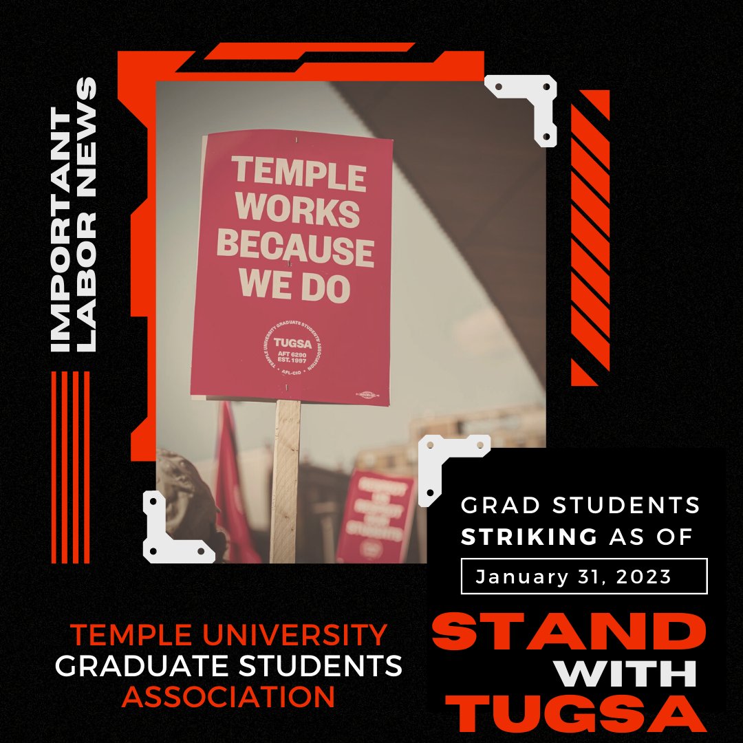 GLDSA stands in solidarity with the Temple University strike. The administration at Temple university is responding with classic strike-busting antics. Voice your support, raise awareness, and donate to the strike fund. #TUGSAstrike 
tugsa.betterworld.org