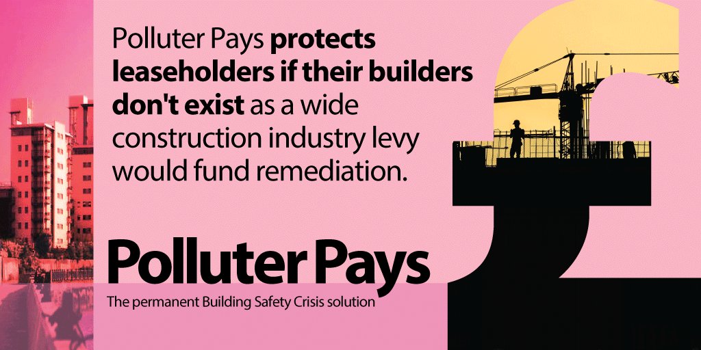 Why we urgently need the PolluterPays legislation in 2023.

If your builder used an SPV or doesn't exist, PolluterPays handles it.

All Leaseholders Need Protecting! They can be with PolluterPays 2023.

#BuildingSafetyCrisis #EndOurCladdingScandal #JournoRequest