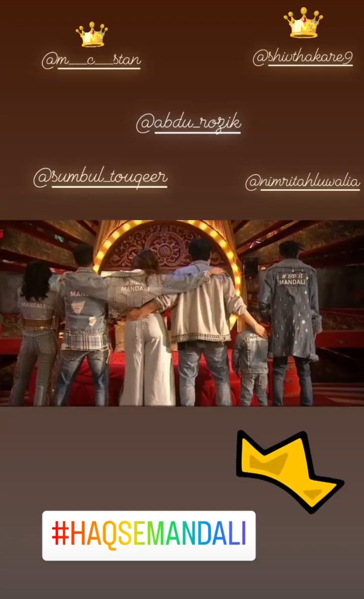 khatik_tanwar's tweet photo. HAQ SE MANDALI 🥺❣️
@MCStanOfficial @ShivThakare9 @NimritAhluwalia @Abdurozikartist @TouqeerSumbul #SajidKhan 

#MCStan #ShivThakre #NimritKaurAlhuwalia #AbduRozik #mightywinnershiv #haqsestan #BiggBoss16 #MandaliForWin https://t.co/x9P3Tf70ya