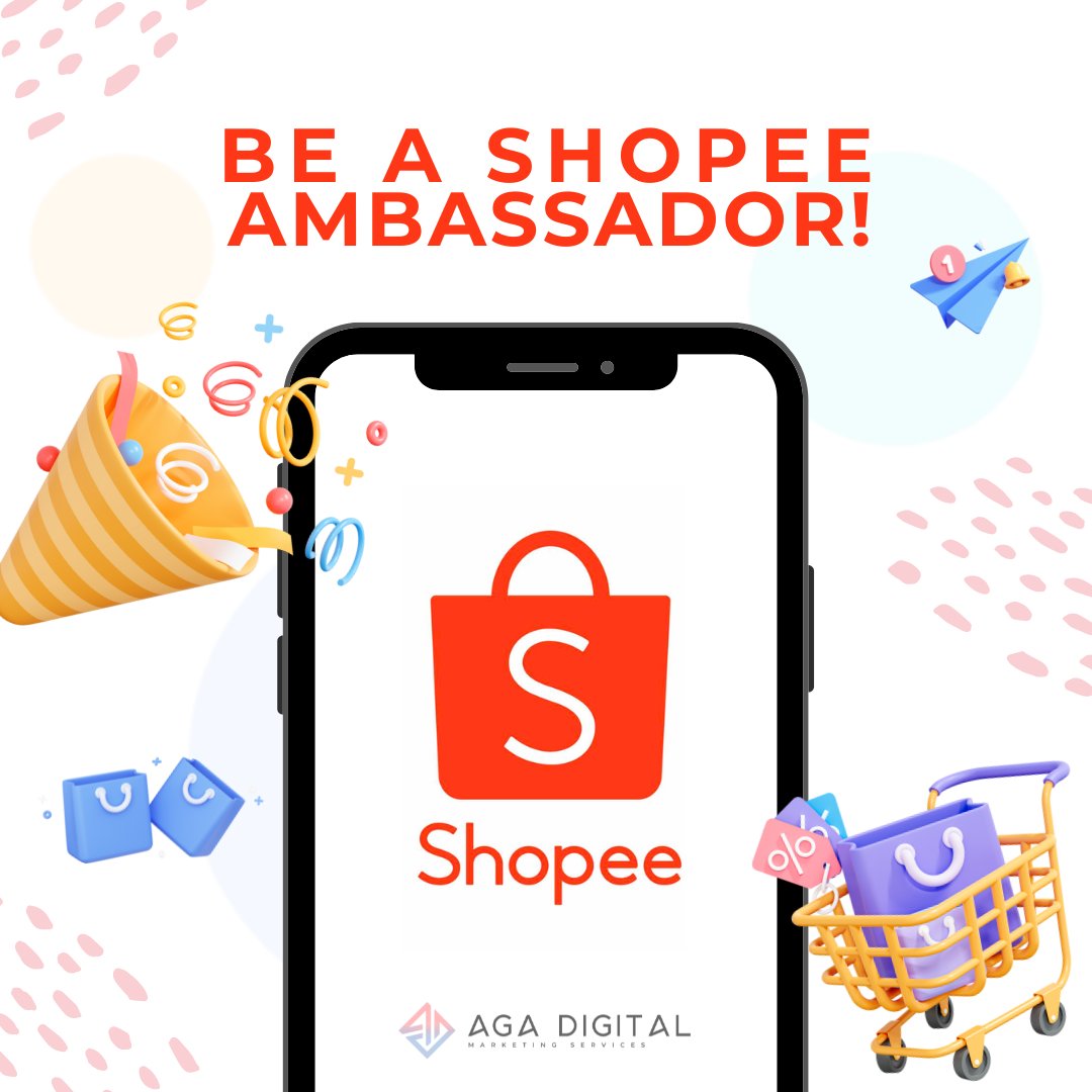 AGADigitalPH's tweet image. 📣 JUST IN: This year, we are partnering w/ @ShopeePH as we onboard influencers to their Ambassadors Program!

ARE U A LIVESTREAMER on TikTok, Kumu, BIGO or Twitch? 🧐 Get in touch with us so that we can speed up your onboarding process!

#ShopeeAffiliateProgram #ShopeeAffiliates