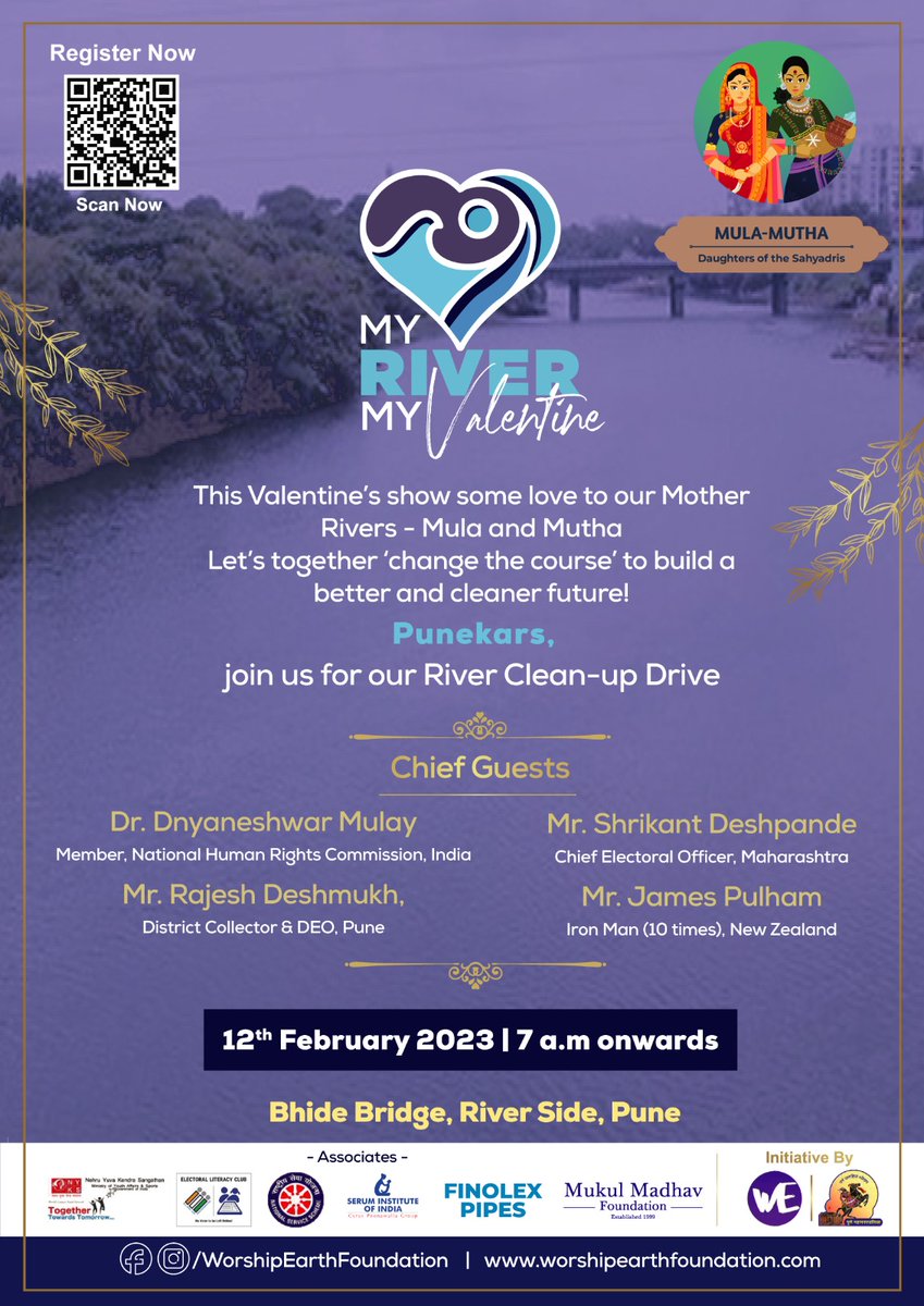 OfficialShejale's tweet image. #Pune #punekar #mulamutha #myrivermyvalentine #environmental #पुणे #rivercleanupdrive
