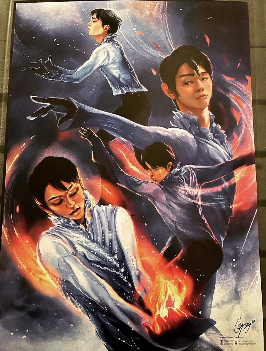 Yuzurubbish's tweet photo. I got surprised today and I love it so much. It’s been a long journey but finally they arrived safely. And it was so worthy. Thank you @irGammy. 
Please check her art 🌸
And on top she is a super sweet person. 
#羽生結弦 #HANYUYUZURU #YuzuruHanyu https://t.co/tPUXAAqANQ