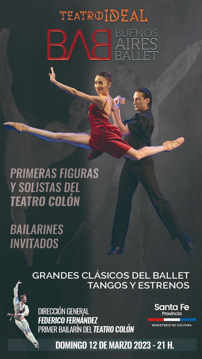 BUENOS AIRES BALLET
TEMPORADA 2023
#TEATROIDEAL
#VENADOTURTO
12 de marzo!!!!