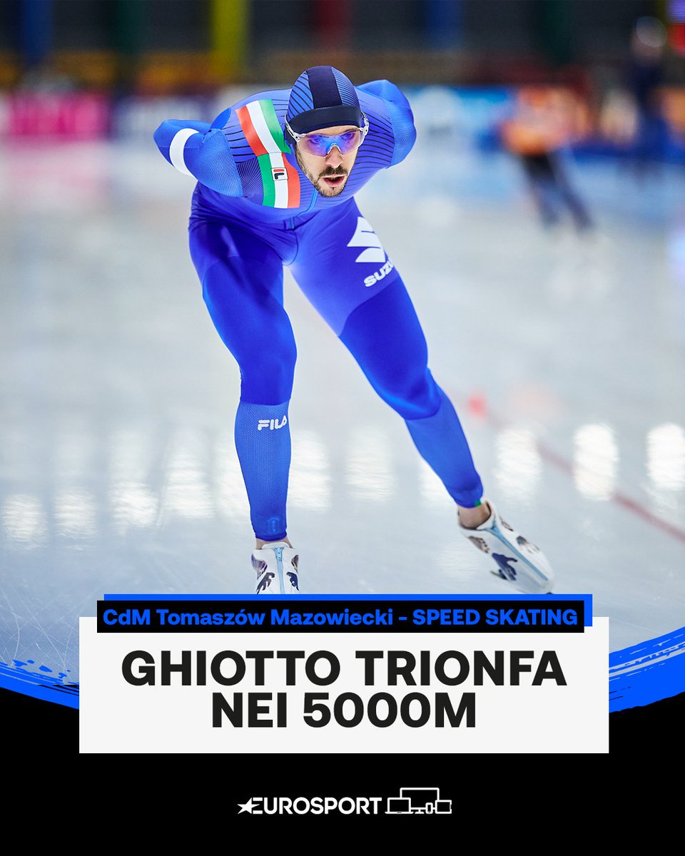 Eurosport_IT's tweet photo. BRAVISSIMO DAVIDE 👏👏👏

Ghiotto domina in Polonia e porta a casa il successo nei 5000m ⛸️🇮🇹

#SpeedSkating | #Ghiotto https://t.co/vOVZ8TztB0