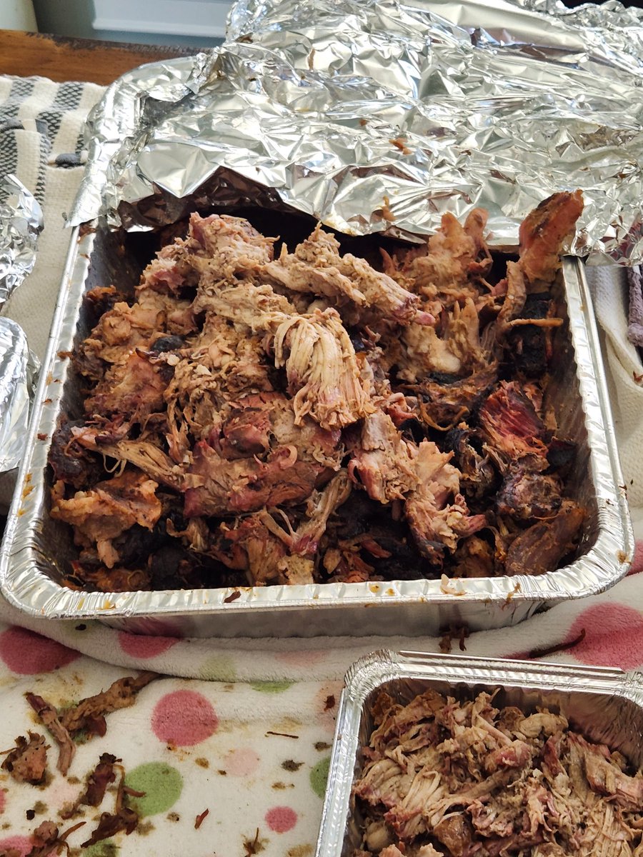 Smoked overnight. Shredded pulled pork butts for sale. Delicious. Ready for pick up if you are in the Rockport area. 
2 lbs = $30
5 lbs = $50

Proceeds support Common Ground community youth group.