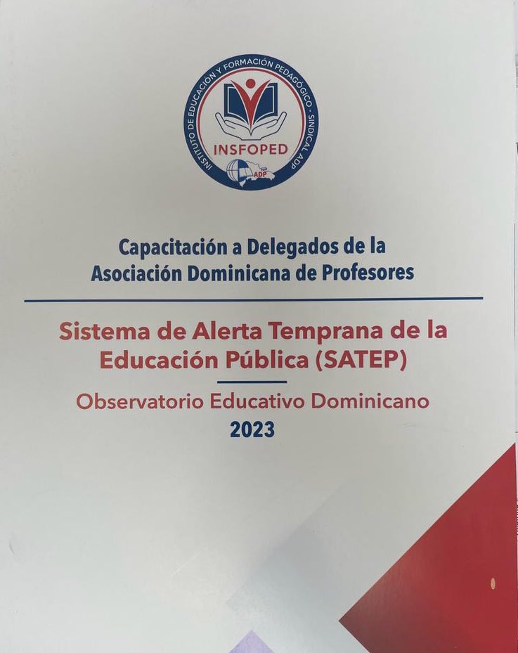 NuestraADP's tweet photo. Todo listo, para el inicio de los entrenamientos del Sistema de Alerta Temprana de la Educación Pública (SATEP). La herramienta más poderosa de la ADP.  Lunes 13 de Febrero, de 9:00 AM a 3:00 PM, en el Instituto de Formación Pedagógico y Sindical de la ADP (INSFOPED). ¡Vamos! https://t.co/9AmuOa9nEw