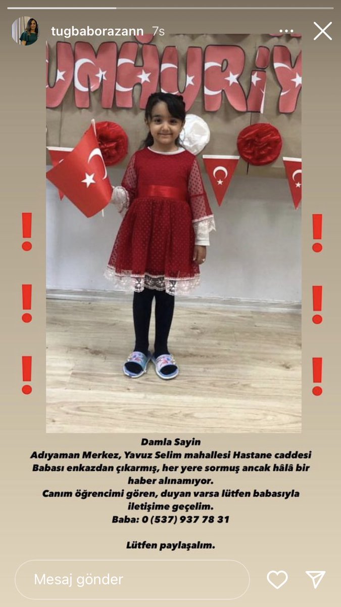 ecemrosy's tweet photo. Arkadaşımın öğrencisi hala bulunamamış günlerdir arıyorlar gören duyan varsa lütfen aşağıdaki telefon numarasından babasına ulaşsın

Adıyaman Merkez/Yavuz Selim Mahallesi Hastane Caddesi

@AFADBaskanlik @haluklevent @BabalaTv #kayıpcocuklar https://t.co/iZCxE4kAOY