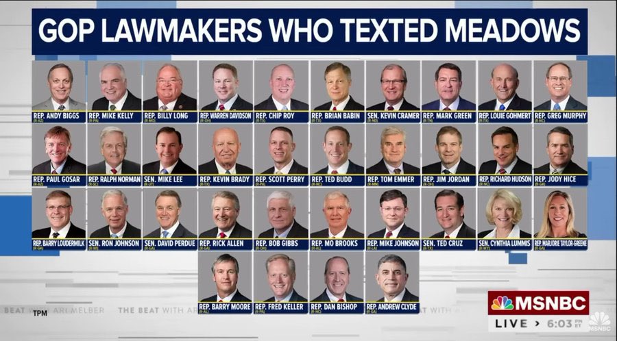 SYourstuff's tweet photo. Bring the full weight of the law down on all these bitches #GOPTraitorsToDemocracy https://t.co/RqFYrcBjLr