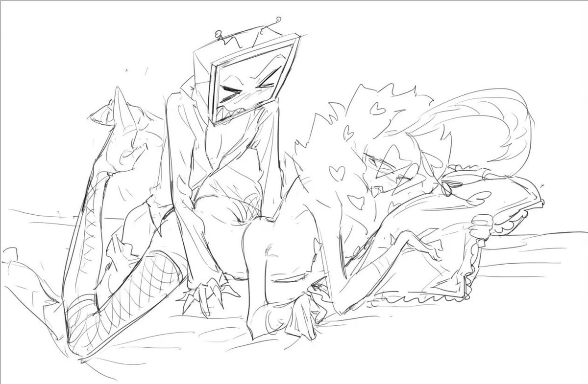 UirusuV's tweet photo. Val is definitely a pillow princess 
NSFW🔞❗️
#VoxVal #StaticMoth https://t.co/Gutb2YKIIc