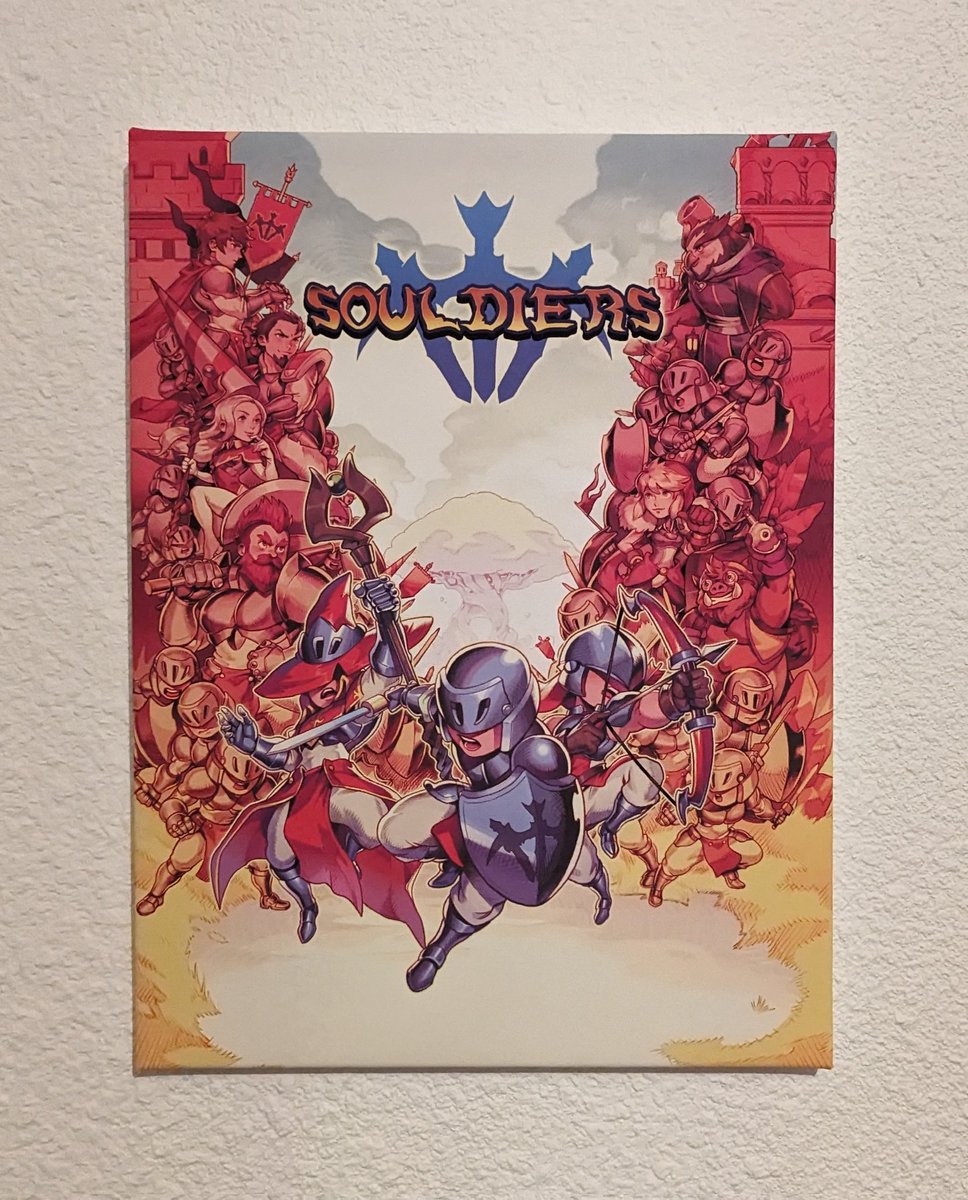 J'en profite également pour vous montrer le tableau gagné il y a quelques mois dans un concours de <a href="/souldiersgame/">Souldiers | OUT NOW!</a> ! 
(je n'avais toujours pas eu l'occasion de l'accrocher au mur à cause des problèmes dans mon ancien appart et du double déménagement xD)