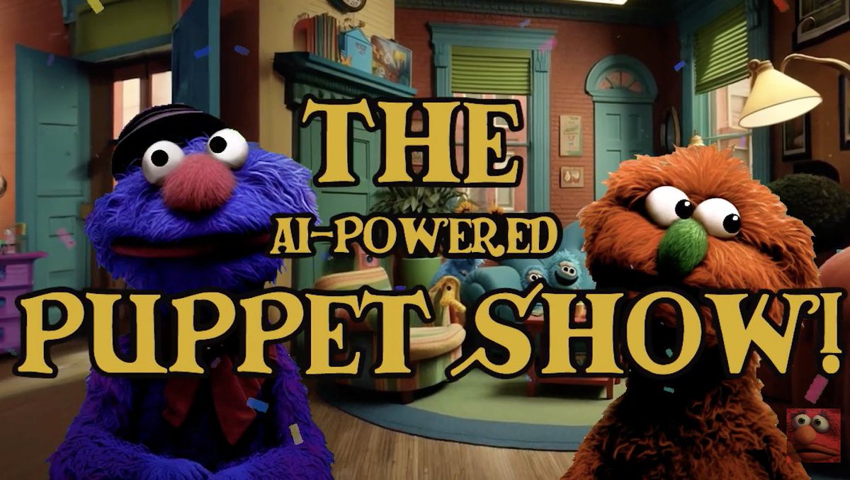 TheAIPuppetShow's tweet image. The first episode of the #AIGeneratedPuppetShow is finally here! Watch now on YouTube &amp;amp; be amazed by the blend of technology &amp;amp; art that brings these colorful characters to life! 🤖🎭🎥

Watch now!
youtu.be/OIC7Z9aFgC0

#AI #AItools #ArtificialIntelligence #ChatGPT #AIArtwork