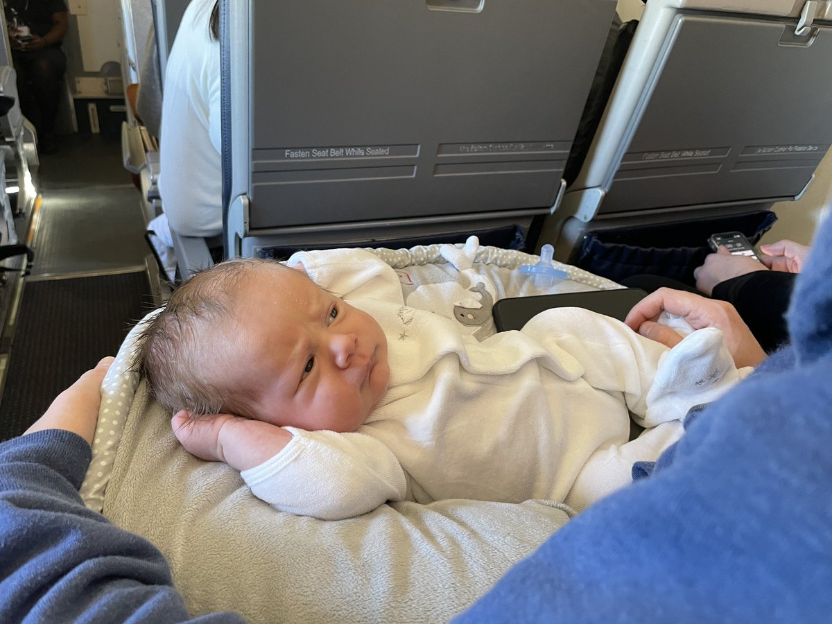 En route to DC, taking his very first flight! #Future #FrequentFlier Thx @AmericanAir!