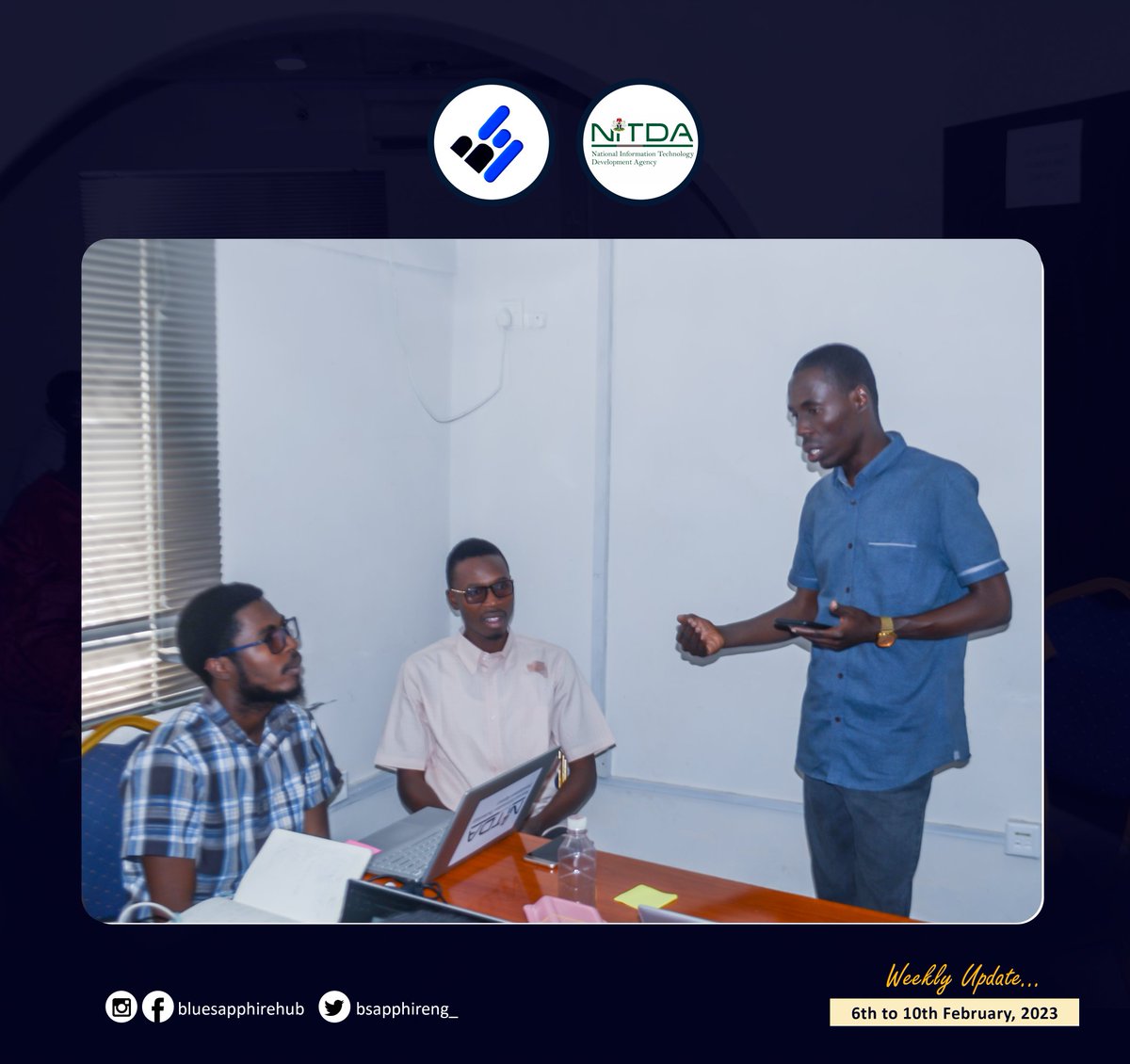 bluesapphirehub's tweet photo. We had another amazing and impactful week with our TIESS beneficiaries (6th to 10th February, 2023).
We had a 2 days Business Plan Sessions, and a downtime movie session 😁😁😁.
Stay Tune!
#TIESS #startups #cohort #capacitybuilding #techguys #tech #technology #nitda #nigeria https://t.co/XrDymSrQq0