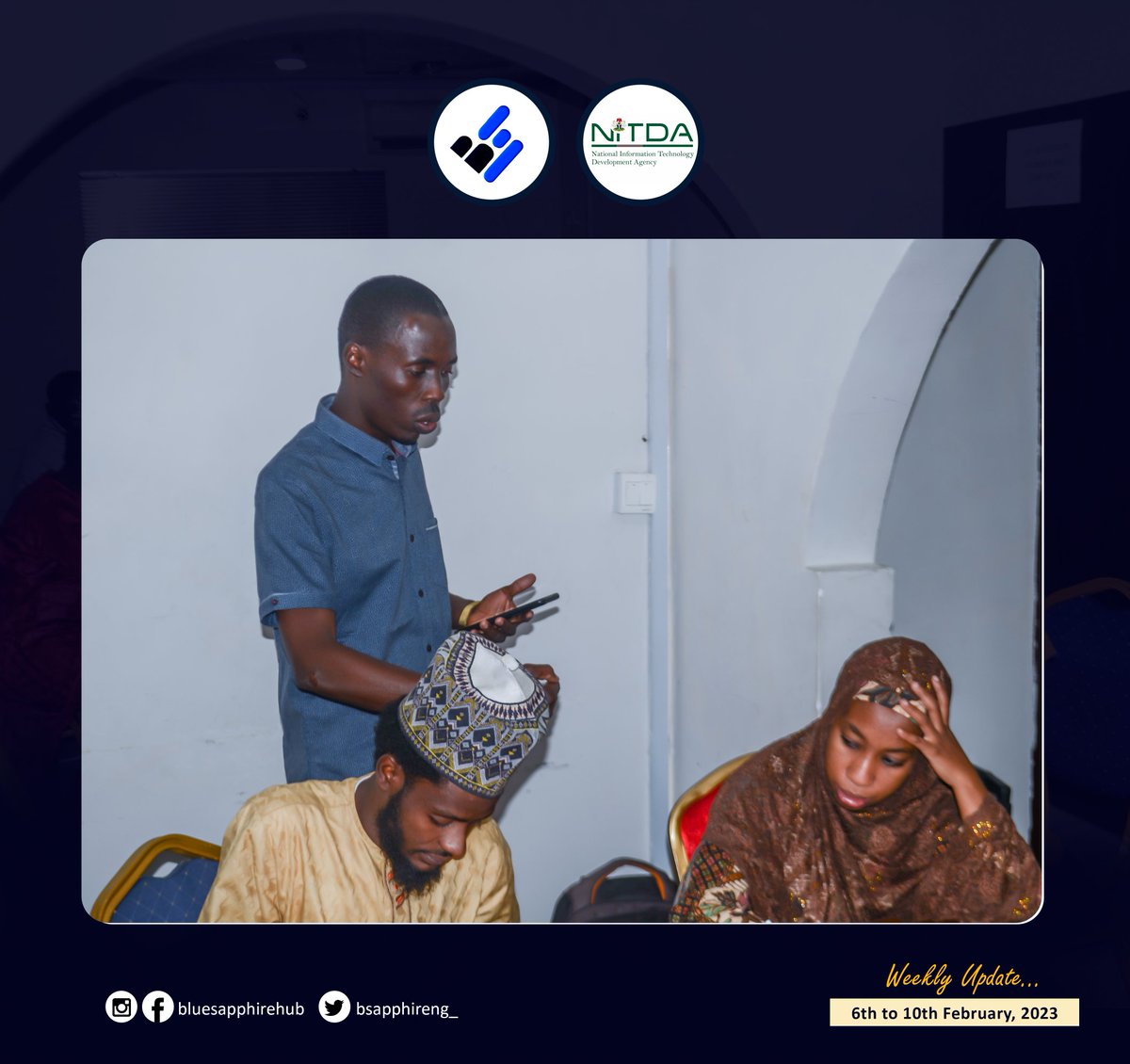 bluesapphirehub's tweet photo. We had another amazing and impactful week with our TIESS beneficiaries (6th to 10th February, 2023).
We had a 2 days Business Plan Sessions, and a downtime movie session 😁😁😁.
Stay Tune!
#TIESS #startups #cohort #capacitybuilding #techguys #tech #technology #nitda #nigeria https://t.co/XrDymSrQq0
