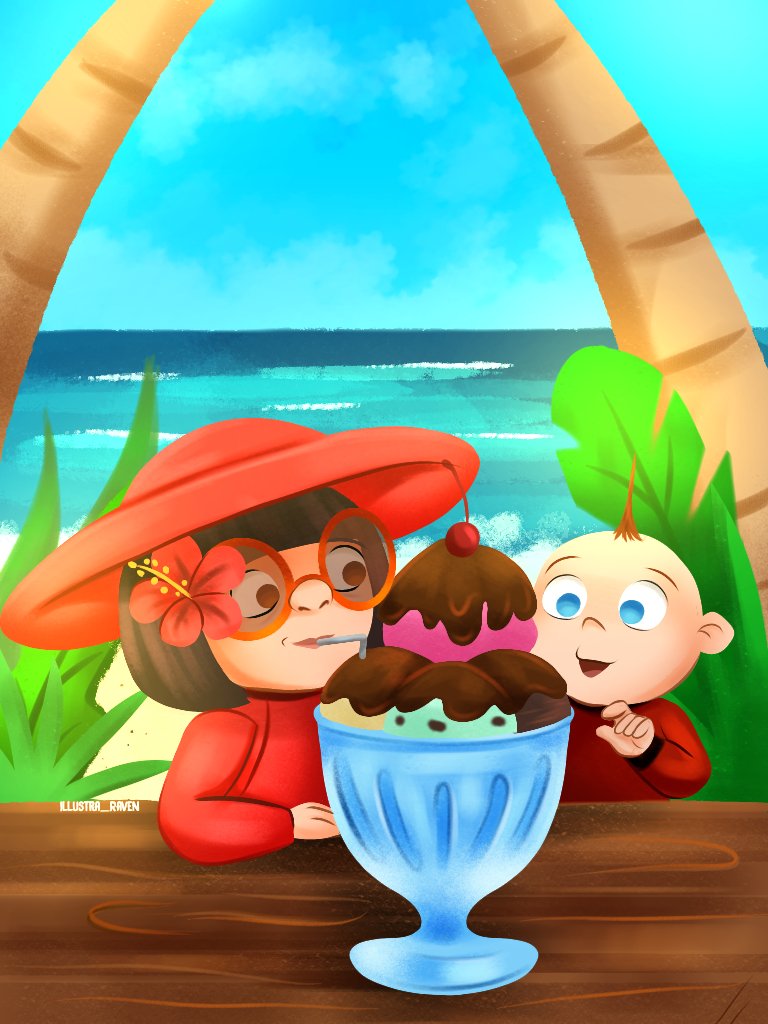 Illustra_Raven's tweet image. 💁‍♀️🪡/👶🍪- "Auntie Edna got you a dessert, dahling"

#TheIncredibles #Pixar #EdnaMode #arttwt