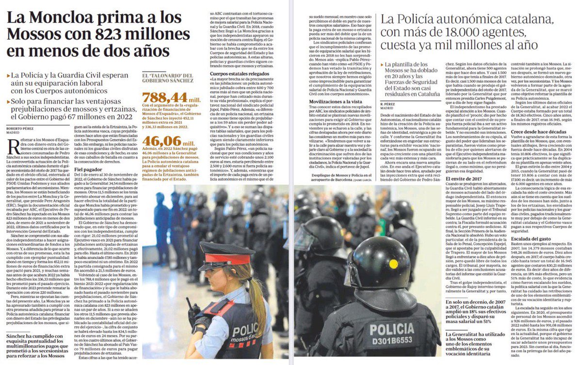 jucilnacional's tweet photo. 🔴 El gobierno beneficia a los
mossos; prejubilacion, asignaciones, prima 823 millones, doblan plantilla...

➡���Mientras discriminan y desprecian a guardias civiles;
👉Económicamente
👉Derechos
👉Jubilación
👉Plantilla
👉Recursos
👉Competencias

#EquiparacionYa
#JubilacionDignaYa https://t.co/zbVTS8qH5c
