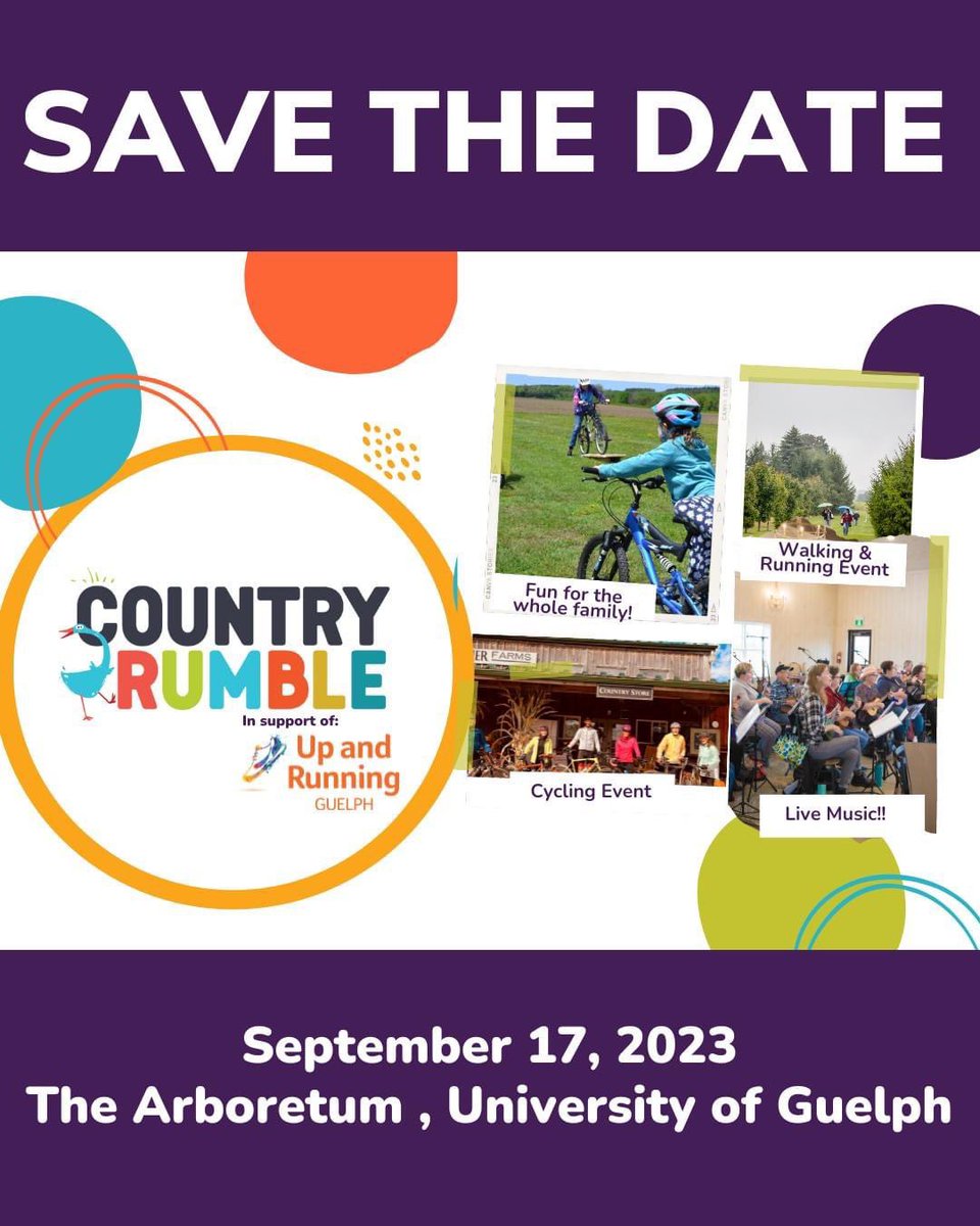 uprunningguelph's tweet image. We are excited to share that we are in the very early stages of planning our 2023 Fall Fundraiser - Country Rumble. 
📆
Mark your calendars and stay tuned for more information!!
Please email any inquiries to: kelly@upandrunningguelph.ca
🌳
#takingstepstogether #fundraiser #guelph