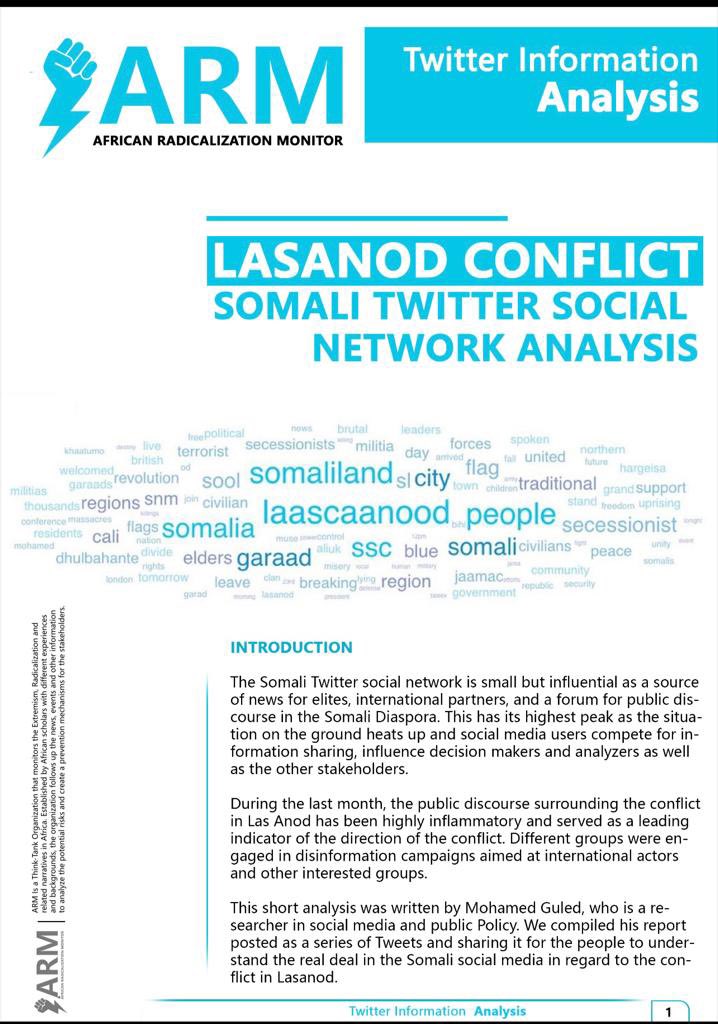ARMMonitor's tweet image. FULL REPORT: Lasanod conflict Somali twitter social network analysis
#Laascanood #Lasanod #terrorists #Fakenews