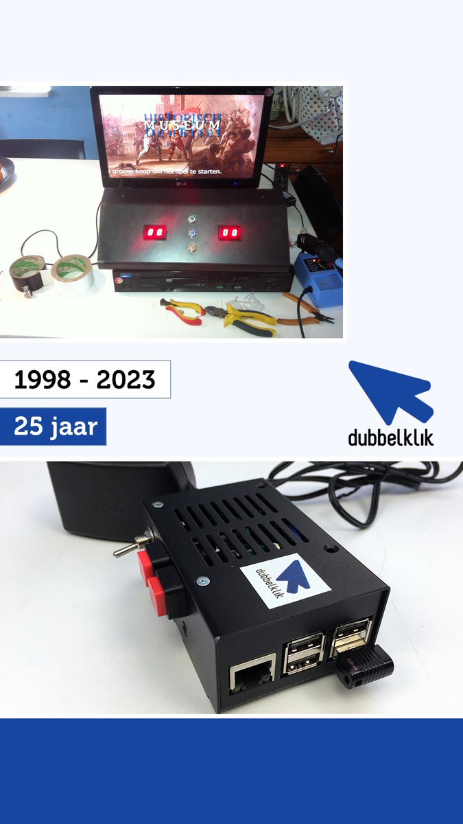 dubbelklik's tweet photo. We maken en leveren al 25 jaar apparatuur voor interactieve programma's in musea en op beurzen. Eerst op CDi, daarna op DvD, zoals (in de foto bovenin).  

Tegenwoordig is de apparatuur die we leveren en programmeren solid state.   https://t.co/gRlrMTbrFE https://t.co/cEJfROBBYp