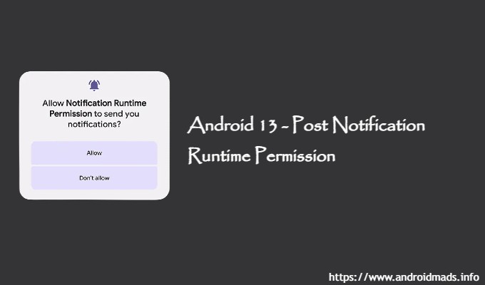 androidmads's tweet photo. https://t.co/zTOEa31A0O #android13 #android13update #notificationpermission https://t.co/byviUFI89Z