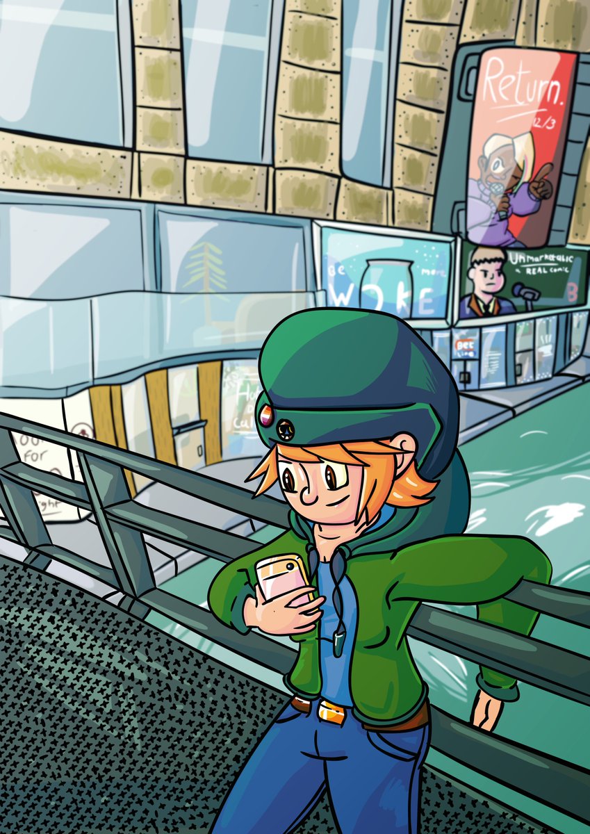 LiquidPine's tweet photo. Jade on da bridge wit the phone

what she gonna text??????

#art #digitalart #OC https://t.co/bBZT238mVu
