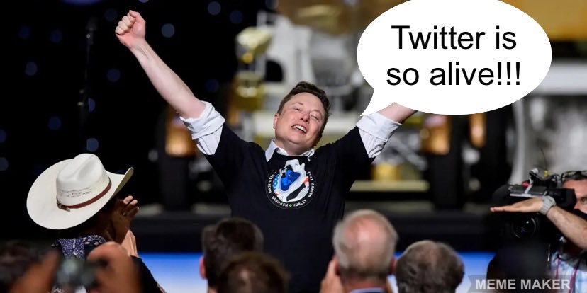 kerrikgray's tweet photo. Twitter is so alive!
You can share funny videos, jokes and memes.
Share personal and informative stories.
Follow citizen journalists to keep up on current events.
@Twitter @elonmusk #TwitterIsAlive https://t.co/dTxmU9t9pG
