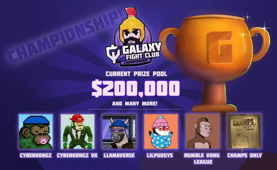 NowhereMan1061's tweet photo. Load your bags now ๐ฐ
before the huge cross-IP tournament
coming soon @GalaxyFight_NFT
LFG $GCOIN๐
LFG GFC ๐
#NFT #NFTGame #NFTCommunity #P2E #P2EGame #mobilegaming #Web3gaming #BoredApeYachtClub #RealSupDucks #illuvium #voxiesNFT #CyberKongz https://t.co/fl2daoryWR