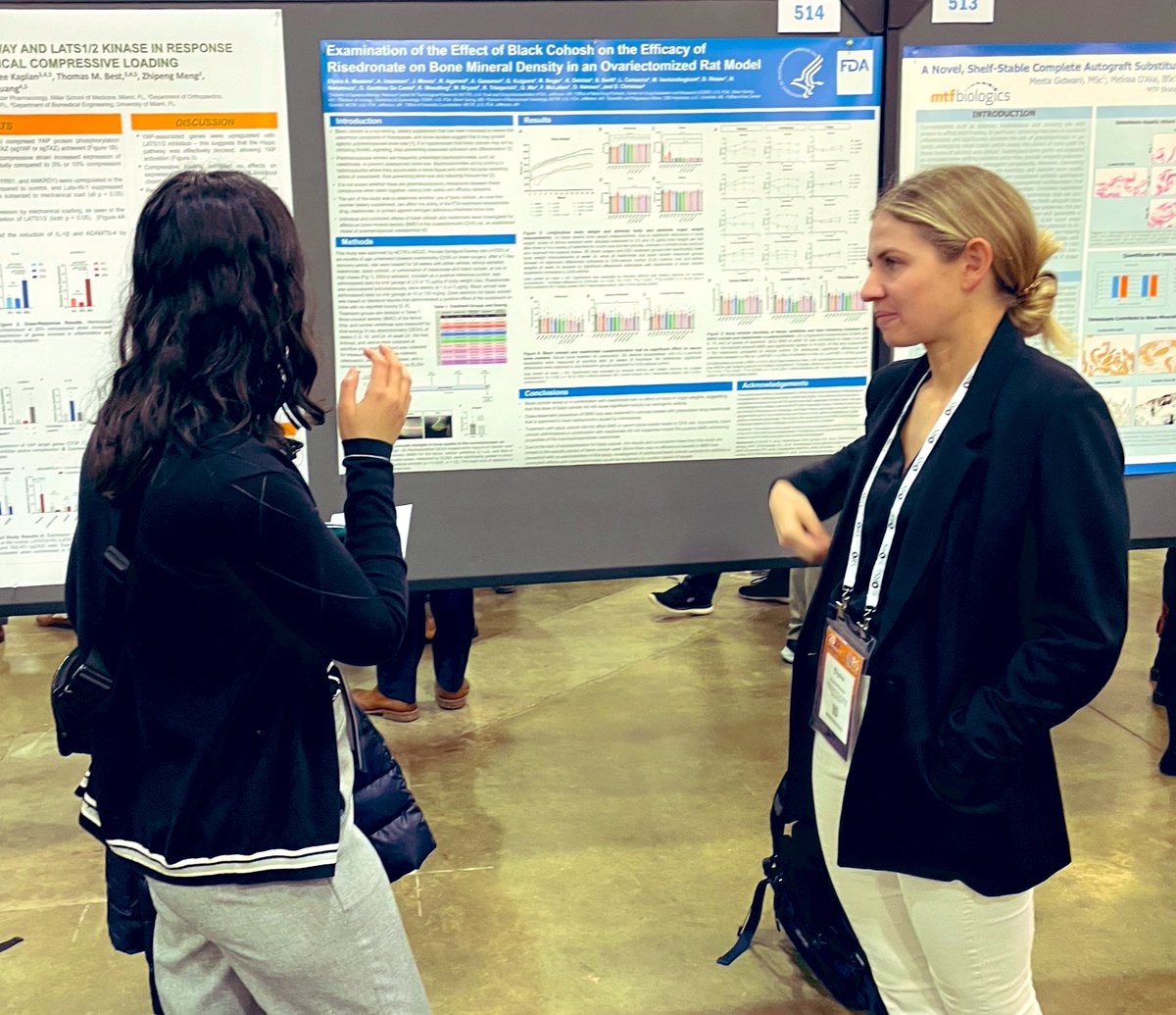 Hani Awad ❄️ (@awad_lab) on Twitter photo Lab and <a href="/ROC_CMSR/">Rochester CMSR</a> alum Elysia Masters (<a href="/BugsInBone/">Elysia Masters</a>) presenting her new work at the FDA on potential interactions between Black Cohosh and Bisphosphonates in a model of post-menopausal #osteoporosis - check out Poster 415 #ORS2023 #URochesterResearch Lab and <a href="/ROC_CMSR/">Rochester CMSR</a> alum Elysia Masters (<a href="/BugsInBone/">Elysia Masters</a>) presenting her new work at the FDA on potential interactions between Black Cohosh and Bisphosphonates in a model of post-menopausal #osteoporosis - check out Poster 415 #ORS2023 #URochesterResearch