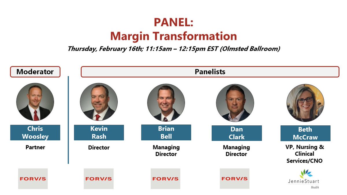 KY HFMA ANNUAL CONFERENCE IS 5 DAYS AWAY!!
Register today --> cvent.me/xGoLZR
Don't miss this Margin Transformation Panel on Thursday 2/16!

#kyhfma #reimbursementstrategies #healthcarefinance