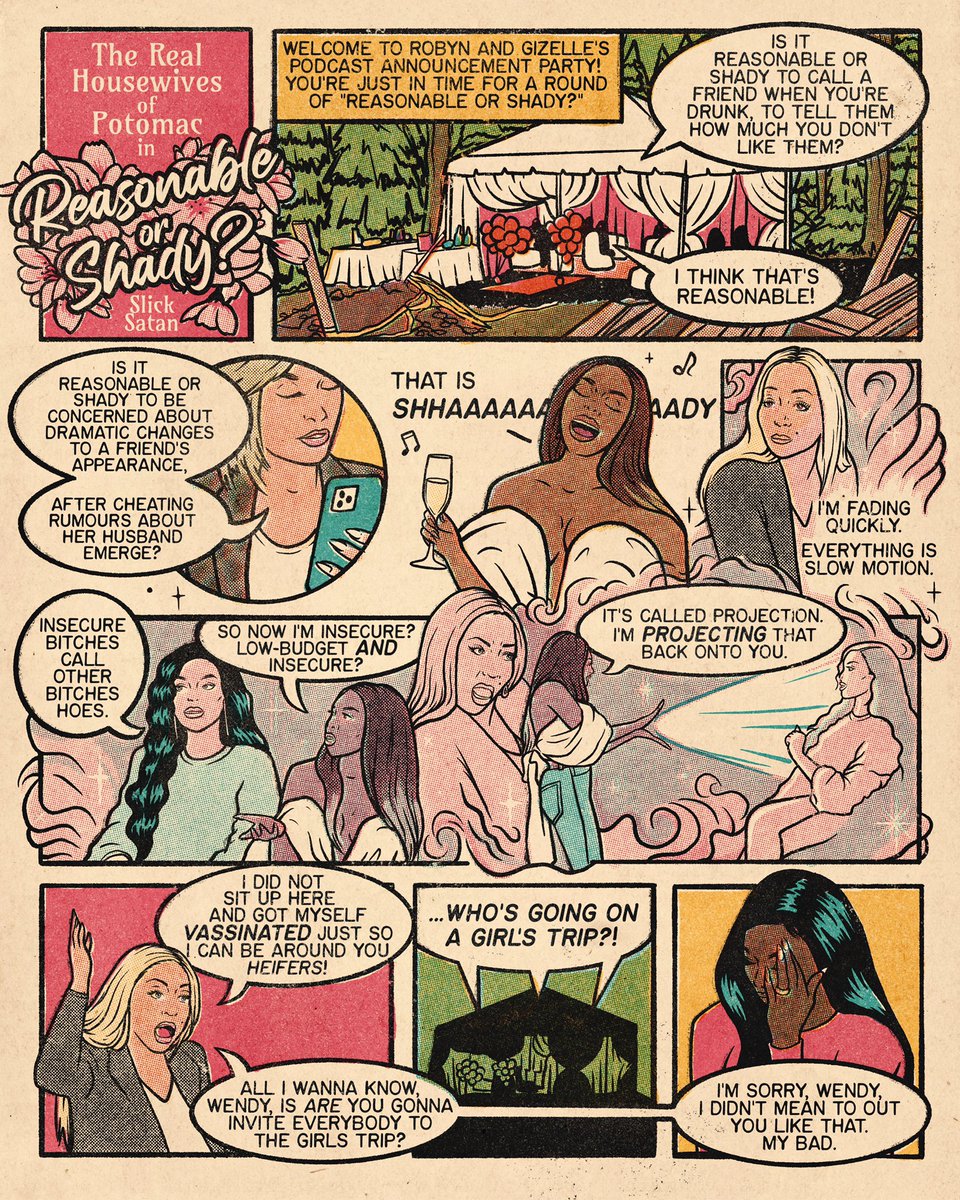 Real Housewives Comic #004 - Potomac 🌸🥂 #rhop #realhousewivesofpotomac #realhousewives #slicksatan