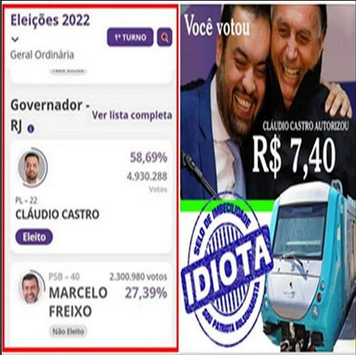 🚨URGENTE | POVO DO RJ ESTÁ DE PARABÉNS: Parabéns, professores da Zona Oeste/Baixada, que elegeram Cláudio Castro no 1º turno! Esse aumento nas passagens dos trens pra R$ 7,40 é especialmente pra vocês e se o nosso salário é o PIOR DO MUNDO é porque vocês merecem!

PARABÉNS!!