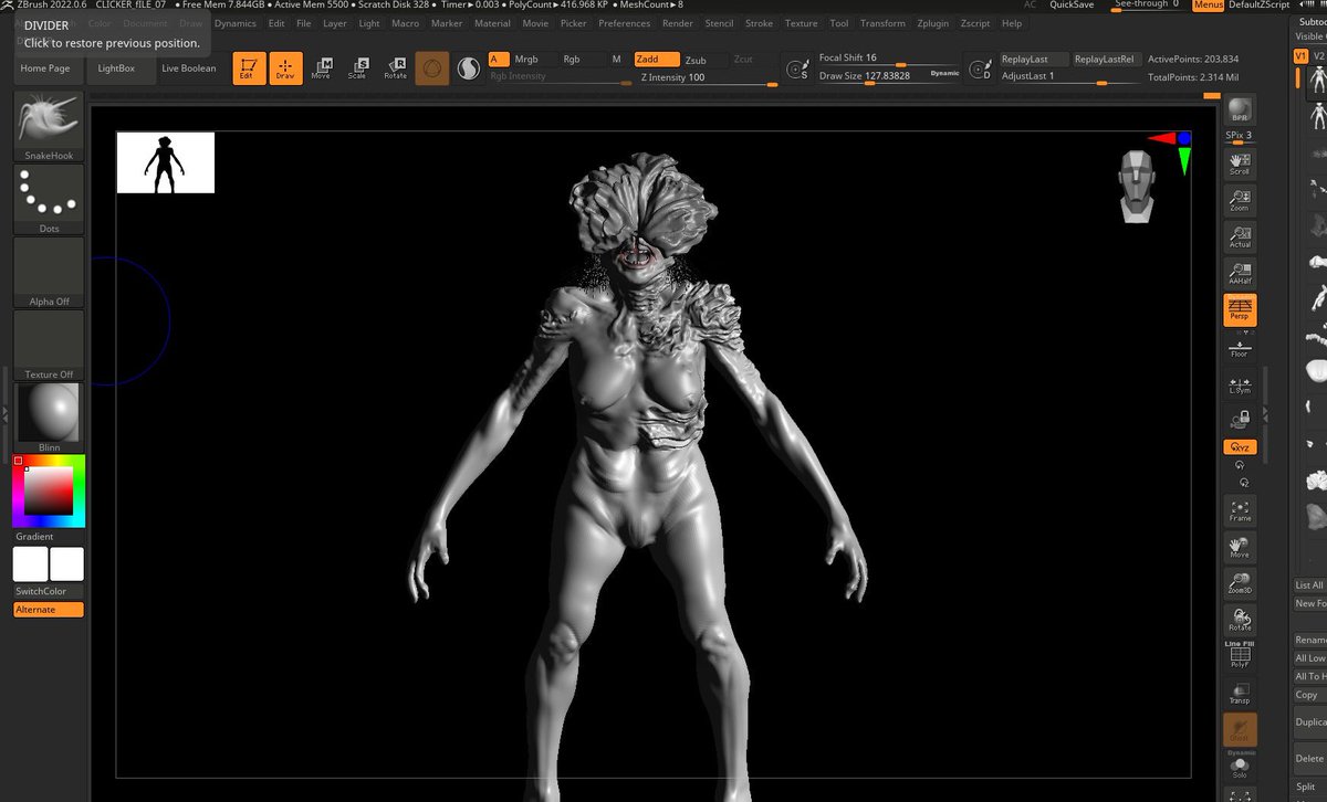 WIP Clicker . But time to sleep now good night 😴🌙   #zbrush #TheLastOfUs
