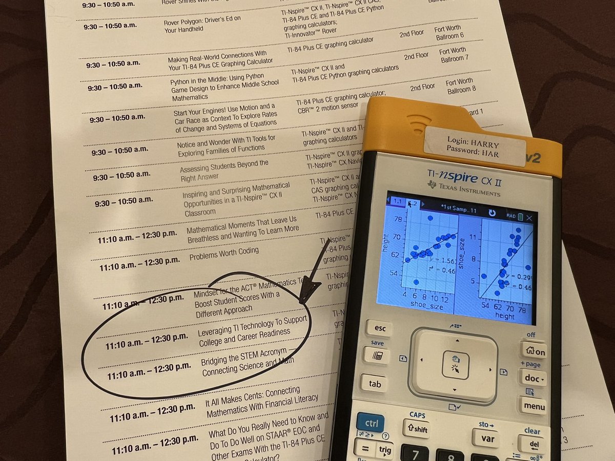 Veronica_math's tweet image. Leveraging TI Technology to Support College &amp;amp; Career Readiness was on point! 🏆 Did you know the SAT is changing in 2024?!? Thank you @rcaseyky @ndbambrick @Vhudson_math ❤️ @TICalculators @T3Learns #T3IC