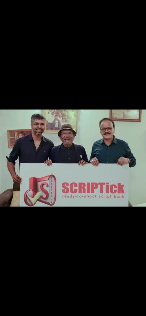 A great idea now a reality - #SCRIPTick, a “ready to shoot script bank” launched by @madhankarky & @Dhananjayang. Remember a good script is the backbone of any film! Great initiative to support and connect writer & producer. @offBharathiraja launched @scriptickindia 👍