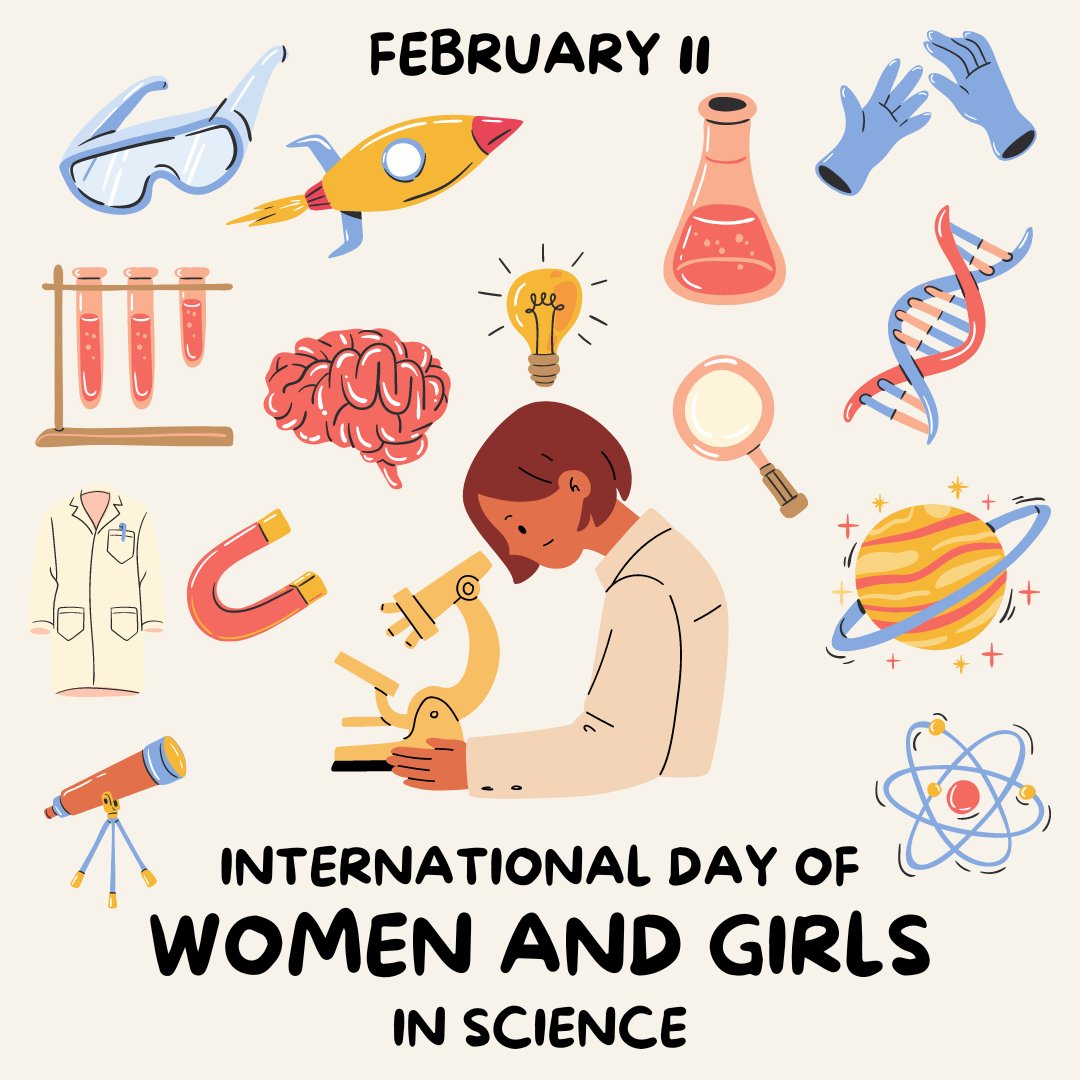 Happy International Day of Women and Girls in Science! Today (February 11) centers around recognizing the critical role women &amp; girls play in science. Learn more at un.org/en/observances… and unesco.org/en/days/women-… 
#WomenInScience #WomenInSTEM #EqualityInSTEM #DiversityInSTEM