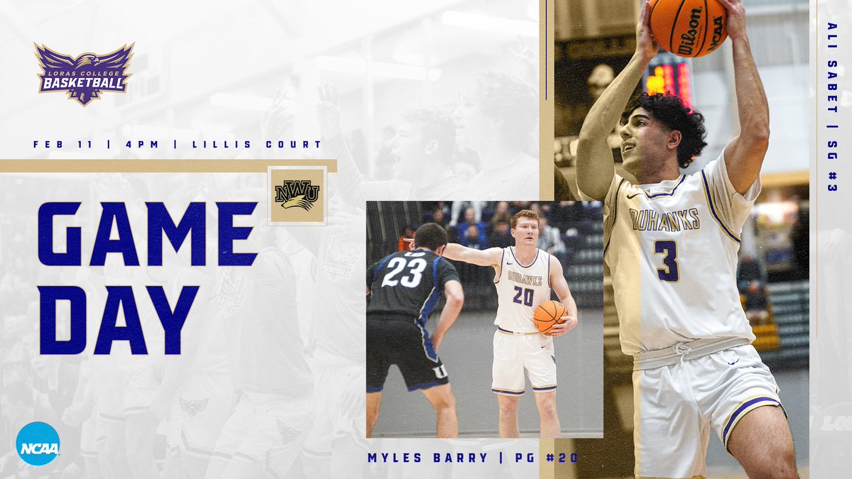 Loras College Duhawks (@lorasathletics) on Twitter photo 🏀 GAME DAY! 🏀 <a href="/DuhawkMBB/">Loras Men’s Basketball</a> vs. Nebraska Wesleyan!
📆 Saturday, Feb. 11
🕖 4:00 P.M.
📍 Lillis Court
🎥 duhawks.com/watch/?Live=29…
📈 duhawks.com/sidearmstats/m… 🏀 GAME DAY! 🏀 <a href="/DuhawkMBB/">Loras Men’s Basketball</a> vs. Nebraska Wesleyan!
📆 Saturday, Feb. 11
🕖 4:00 P.M.
📍 Lillis Court
🎥 duhawks.com/watch/?Live=29…
📈 duhawks.com/sidearmstats/m…