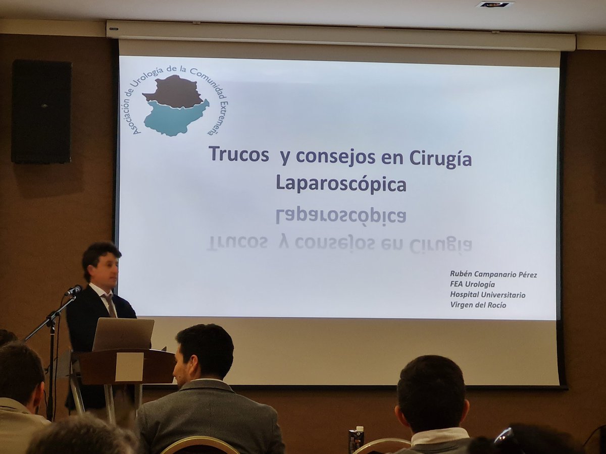 AUCEX (@uro_extremadura) on Twitter photo Fantástica charla magistral sobre consejos en cirugía laparoscopica a cargo del Dr. R. Campanario. Muchas gracias. X Jornadas de Residentes de Urología de Extremadura. <a href="/Uro_extremadura/">AUCEX</a> <a href="/InfoAeu/">AEU</a> <a href="/ResidentesAEU/">RAEU - Spanish Urology Residents Working Group</a> <a href="/UronefroHUVR/">@Uro-NefroHUVR</a> Fantástica charla magistral sobre consejos en cirugía laparoscopica a cargo del Dr. R. Campanario. Muchas gracias. X Jornadas de Residentes de Urología de Extremadura. <a href="/Uro_extremadura/">AUCEX</a> <a href="/InfoAeu/">AEU</a> <a href="/ResidentesAEU/">RAEU - Spanish Urology Residents Working Group</a> <a href="/UronefroHUVR/">@Uro-NefroHUVR</a>