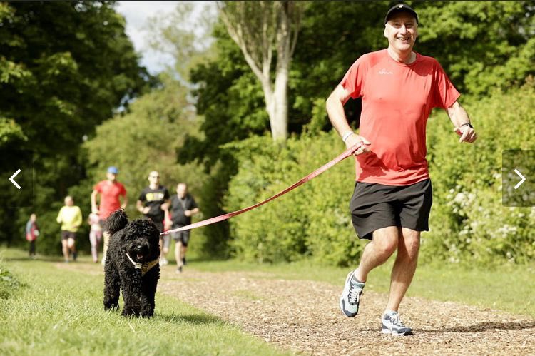 Monty the dog love’s Saturday Parkrun <a href="/braunstoparkrun/">Braunstone parkrun</a>