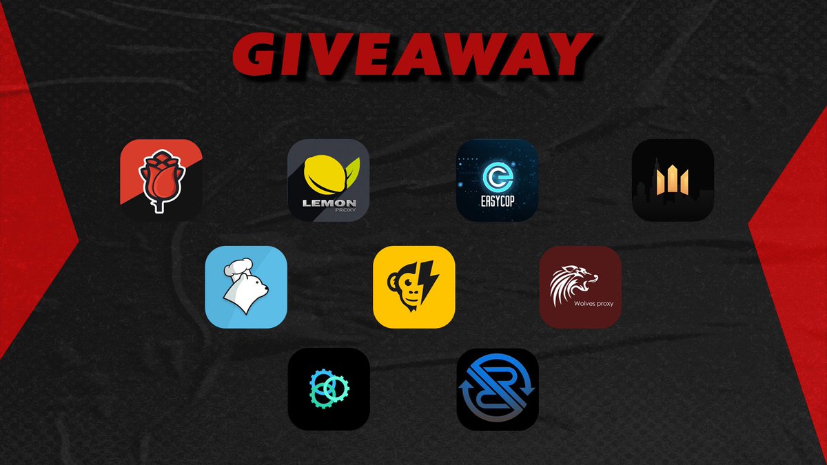 Polar Chefs (@polarchefs) on Twitter photo 🐻❄️GIVEAWAY TMIE🎁
<a href="/ScarletProxies/">Scarlet Proxies</a> 1x1GB Resi
<a href="/LEMONPROXY2020/">LEMONPROXY</a> 3x1GB Resi
<a href="/EasyCopBots/">EasyCop</a> 1xMonthly
<a href="/polarchefs/">Polar Chefs</a> 1xMonthly
<a href="/ProxyChimp/">Proxy Chimp</a> 10 Nike Accs
<a href="/WolvesProxy/">WolvesProxy</a> 3x1gb resi
@BoroInc 3xVIP Membership
<a href="/ResellRewind/">renato</a> 1xMembership
<a href="/GothamGroup/">Gotham Group</a> 2xMonthlies
RULES
🔶FOLLOW ALL
🔶RT
🔶TAG 2 🐻❄️GIVEAWAY TMIE🎁
<a href="/ScarletProxies/">Scarlet Proxies</a> 1x1GB Resi
<a href="/LEMONPROXY2020/">LEMONPROXY</a> 3x1GB Resi
<a href="/EasyCopBots/">EasyCop</a> 1xMonthly
<a href="/polarchefs/">Polar Chefs</a> 1xMonthly
<a href="/ProxyChimp/">Proxy Chimp</a> 10 Nike Accs
<a href="/WolvesProxy/">WolvesProxy</a> 3x1gb resi
@BoroInc 3xVIP Membership
<a href="/ResellRewind/">renato</a> 1xMembership
<a href="/GothamGroup/">Gotham Group</a> 2xMonthlies
RULES
🔶FOLLOW ALL
🔶RT
🔶TAG 2