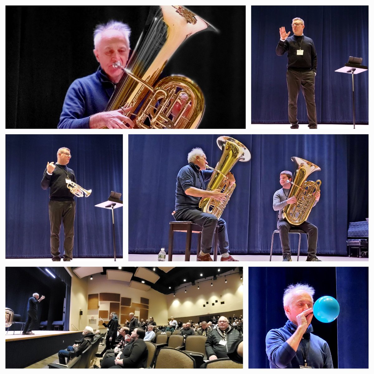 #mabbf2023 is underway!  Richard Marshall and James Gourlay gave very informative masterclasses to an auditorium full of enthusiastic brass and percussion players.  Good,  actionable information from both clinicians that musicians can put into immediate use was relayed.