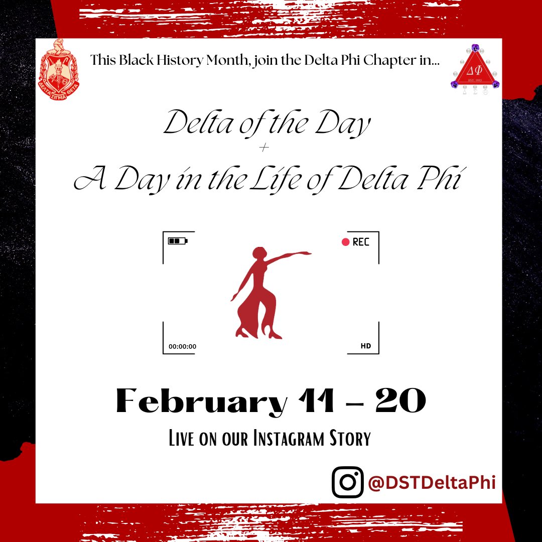 Happy Black History Month!🙌🏾
In honor of it, join us for our 10-Day Series on our IG Story, as we will be highlighting some of our significant Sorority members who have had a lasting impact on the Black community and we will also be showcasing our current chapter members.❤️