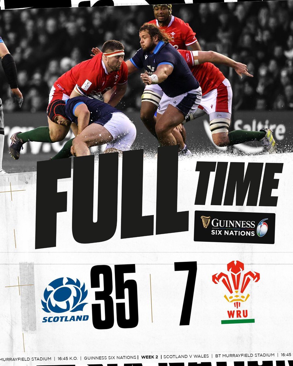 For the first time since 1996, <a href="/Scotlandteam/">Scottish Rugby</a> have won back to back matches in the Championship with a big victory over <a href="/WelshRugbyUnion/">Welsh Rugby Union 🏴󠁧󠁢󠁷󠁬󠁳󠁿</a> 🙌

#GuinnessSixNations #SCOvWAL