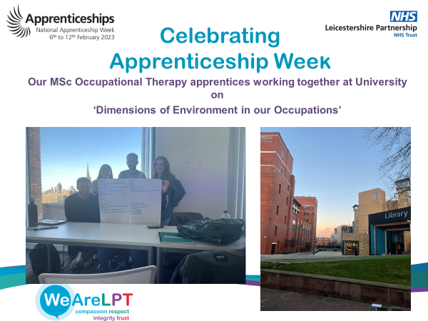 Celebrating Apprenticeship Week @AlisonOD_LPT @stephanier_o @rennie1d @AHPs_LLR @ClaireTurvey @Sam87397248 #nationalapprenticeweek #nhscareers