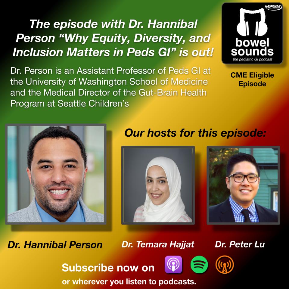 bowelsounds's tweet photo. 📡Fresh episode alert! 

🎧Tune in to the latest #Episodes  

🎙This week, Drs. @temarahajjat &amp; @PLLU cover #equity , #Diversity, &amp; #inclusion in #pedsGI w/Dr. @HannibalPerson from @seattlechildren 

🌟Don't miss out! #Podcast #BowelSounds #EquityInScience #diversityandinclusion https://t.co/WMHxn9sFG7