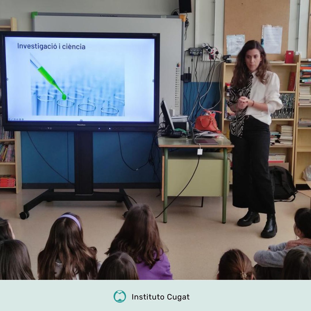 Nuestra compañera <a href="/Patilaiz/">Patricia Laiz ♀</a> explica a los alumnos y las alumnas en qué consiste su trabajo en el Instituto Cugat 🫶 

Deseamos que su experiencia sirva para que en un futuro muchas de esas alumnas sean grandes científicas como Patricia 👩‍🔬

#DiaInternacionalDeLaMujerEnLaCiencia