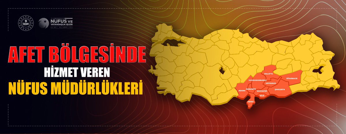 TCNufus's tweet photo. Afet bölgelerinde hizmet veren nüfus müdürlüklerimiz👉 https://t.co/uKDNNSzftV https://t.co/on9Z2gB2uh