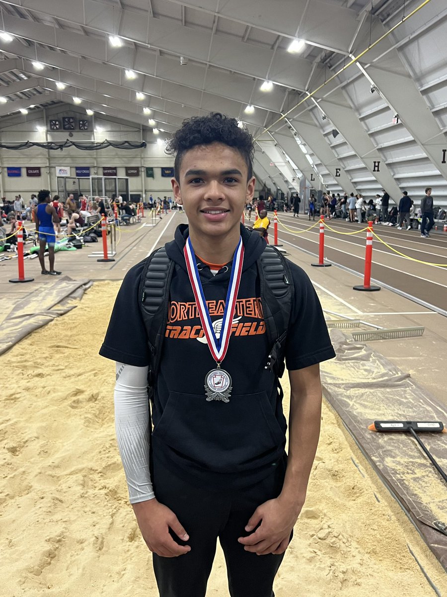 KtSlon's tweet image. It’s been a long few months but we got there!!! HUGE PR, new indoor school record, second place finish at Track Carnival, and 🤞🏼 state qualifier for @2_GarrethCalder Proud of you!! 21-3.25
