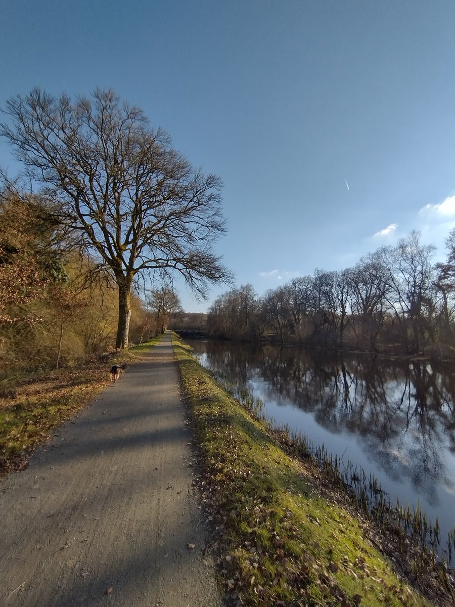 ThiChaplain's tweet photo. Encore la foule des grands jours pour se #balader sur le Canal de Nantes à Brest au niveau d'une échelle d'écluse après la Tranchée des #Bagnards (#prisonnierspolitiques et déserteur sous la #Restauration, le projet du canal avait vu le jour sous l'#Empire). https://t.co/KLThANEDdz