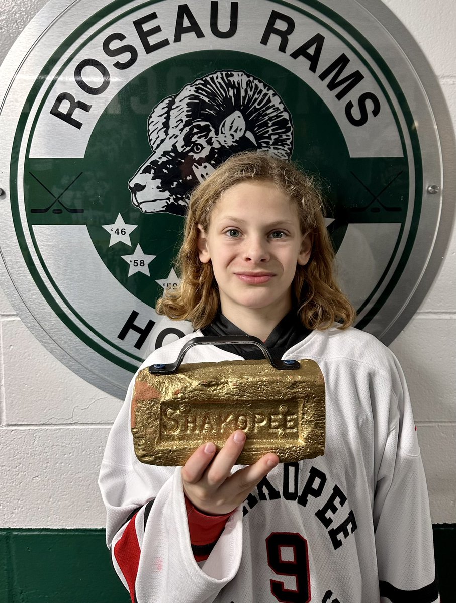He’s worked hard all weekend hustling and making plays, but 5 goals vs Roseau gets him the BRICK for the afternoon. 
#noboxtime