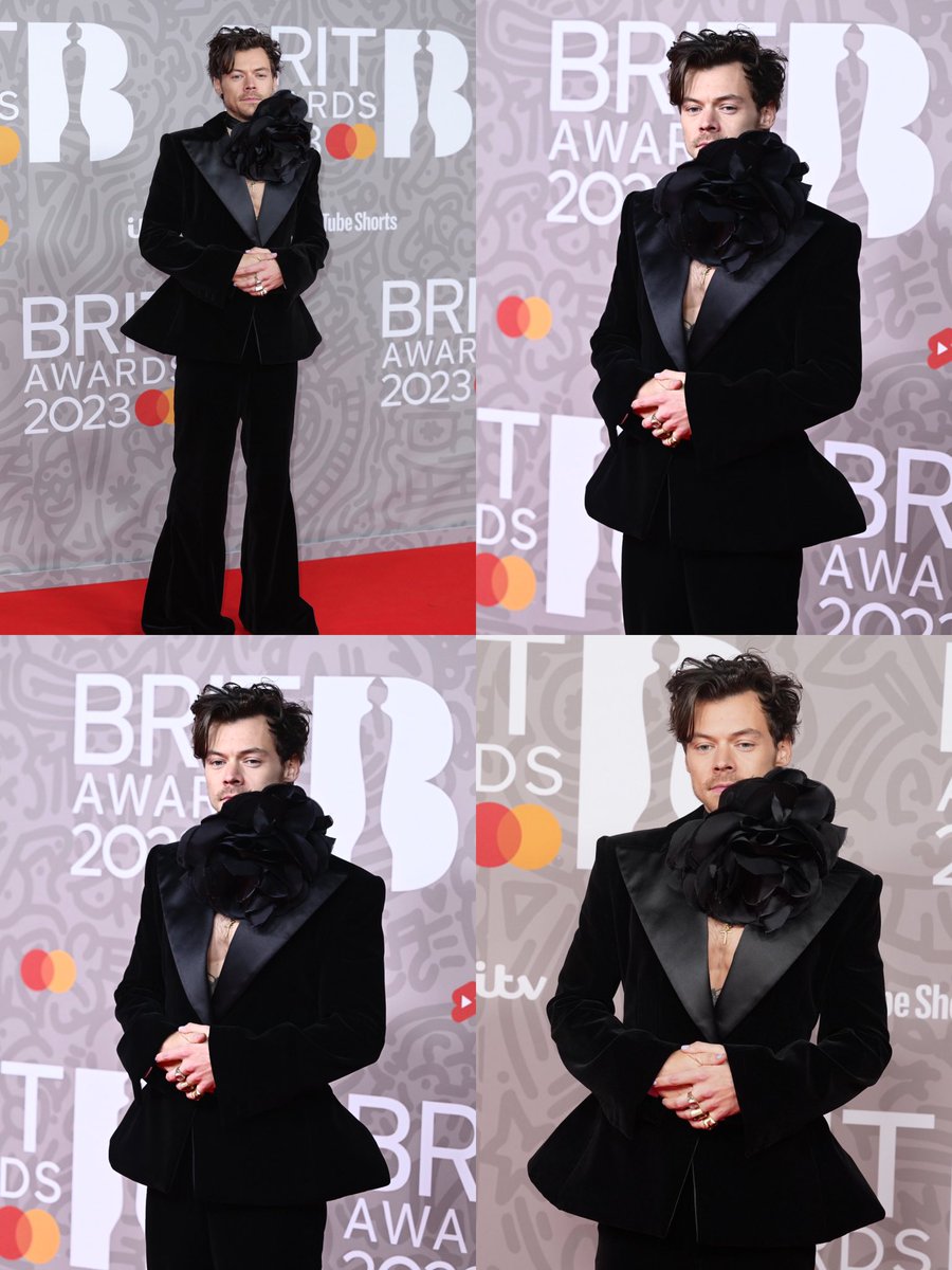 heswithlov's tweet image. Harry Styles, BRITs 2023.